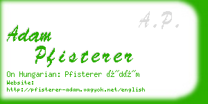 adam pfisterer business card